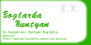 boglarka muntyan business card