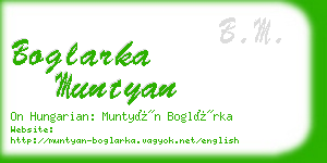 boglarka muntyan business card
